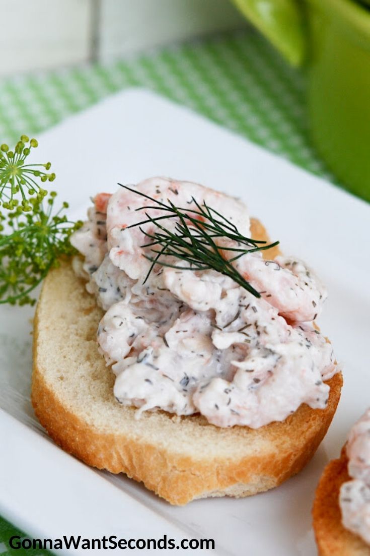 Shrimp Salad sandwich on a serving platter