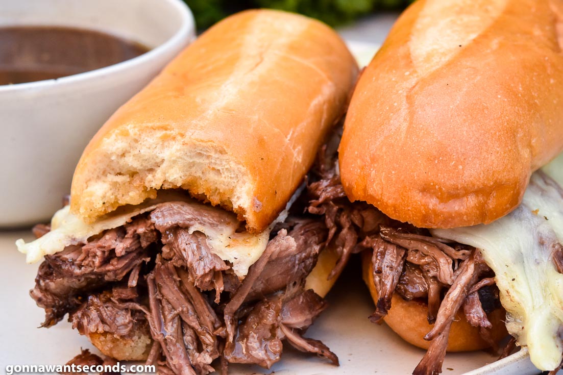 French Dip Sandwiches with sauce on the side
