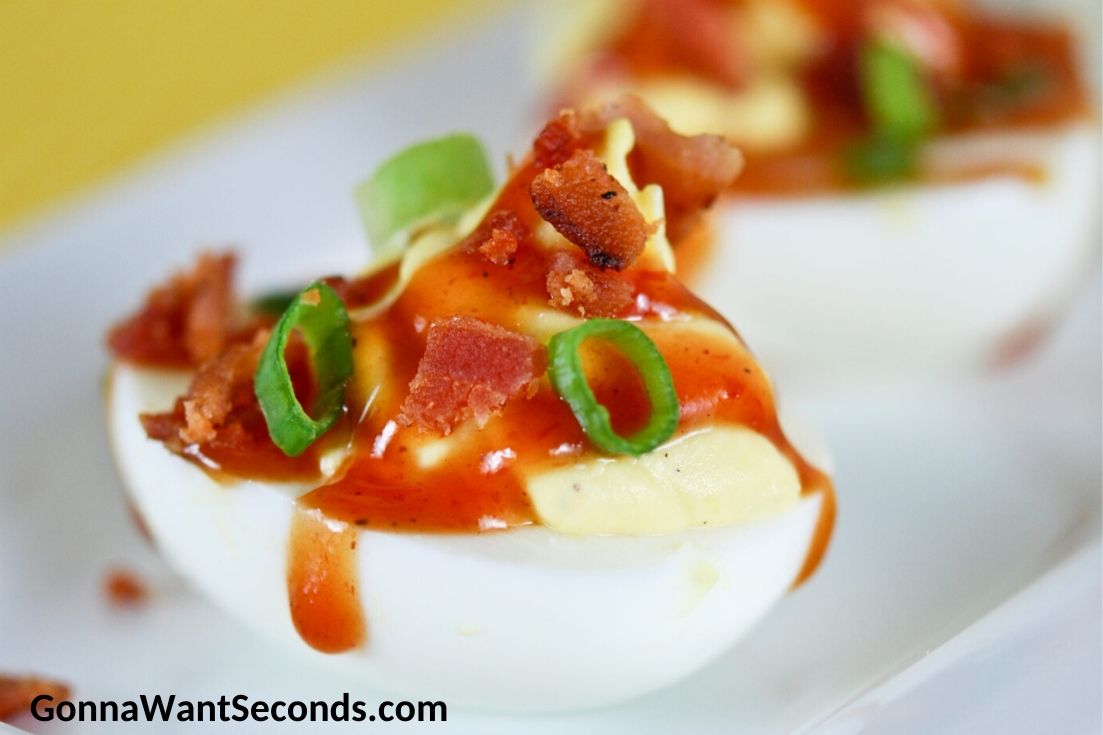 Ranch Deviled Eggs, close up