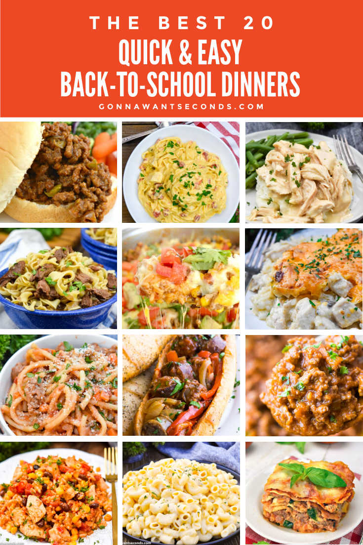 Back-To-School-Dinners montage