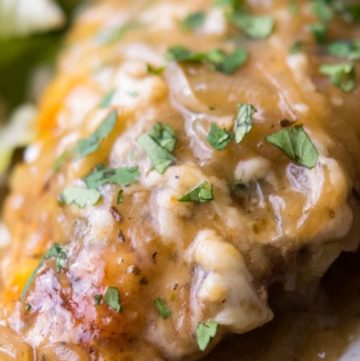 French Onion Chicken on a plate