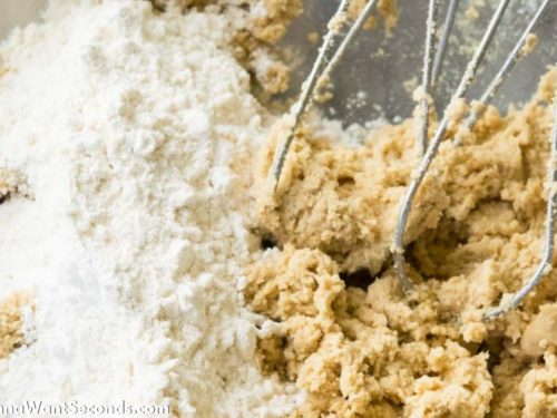 How to make Butter Pecan Cookies, mixing the dough