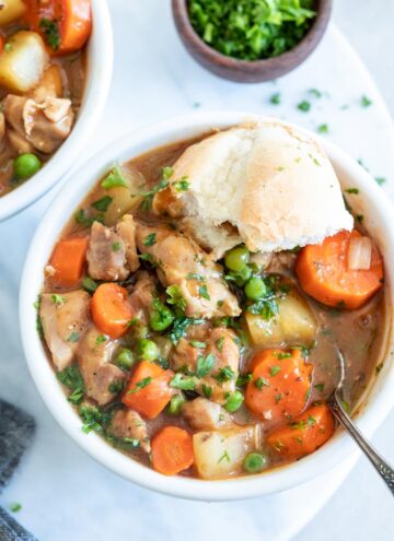 Chicken Stew with biscuit on top