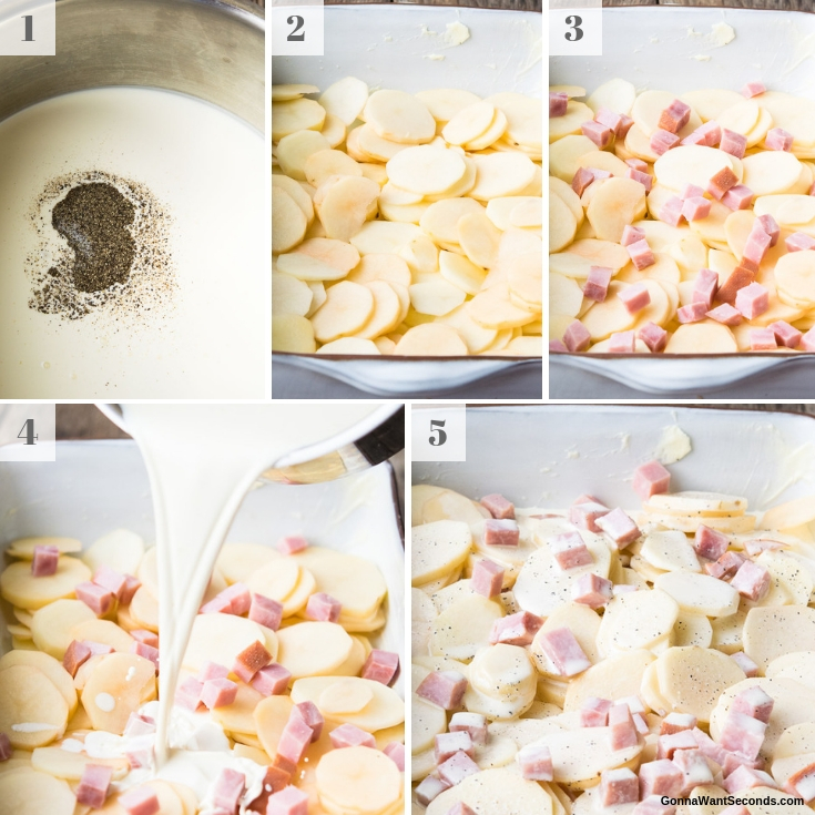 Step By Step How To Make Scalloped Potatoes and Ham