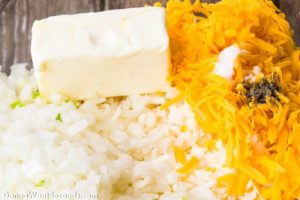 How to make Hashbrown Casserole, combining all the ingredients