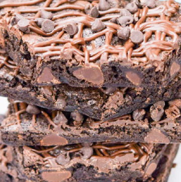 Brownie Bark stack on top of each other