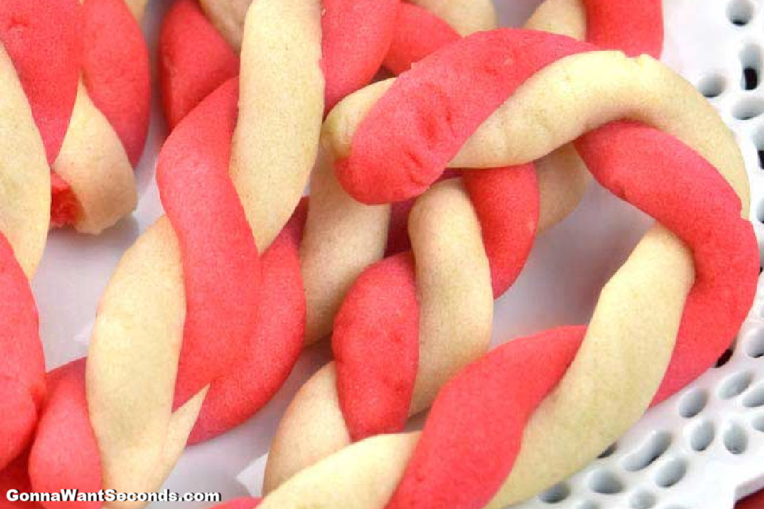 Candy Cane Cookies on a plate