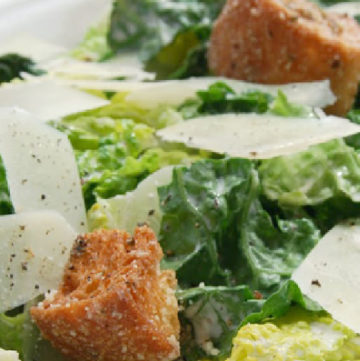 Caesar Mayonnaise Dressing mixed in a salad