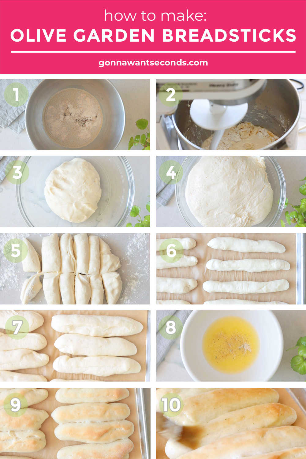 Step by step How to make Olive Garden Breadsticks