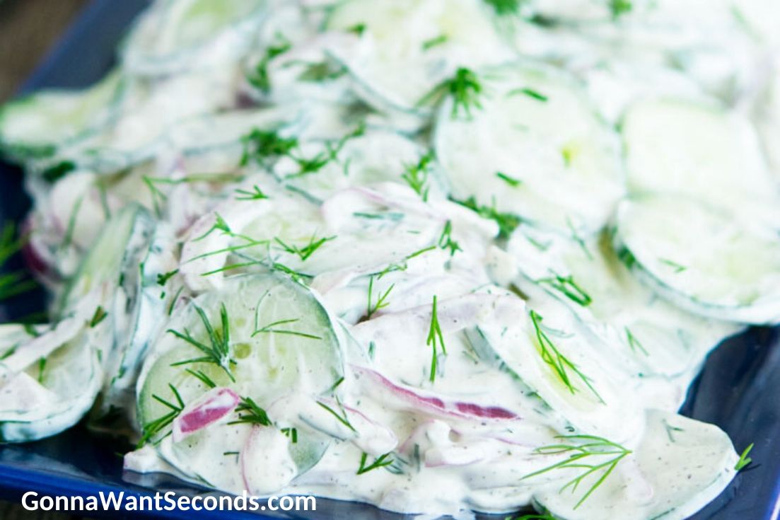 Easter Side Dishes, Creamy Cucumber Salad