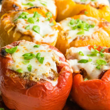 Our Italian Stuffed Peppers have a meaty stuffing bursting with classic Italian flavors, marinara sauce, and cheese all packaged up in a sweet bell pepper!