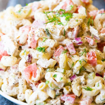 Tuna Pasta Salad: where the chicken of the sea meets the salad of Southern gatherings! You’re gonna want another serving of this fresh and creamy pasta mix.