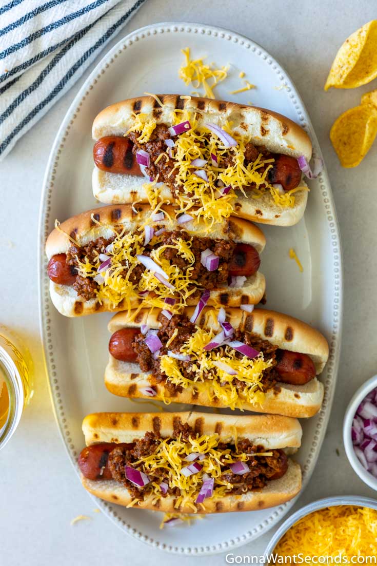 hot dog chili without beans, top shot