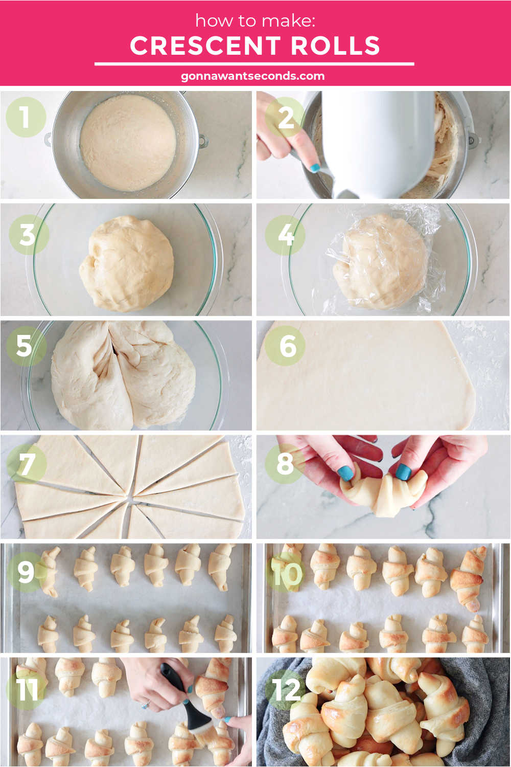 step by step how to make crescent rolls