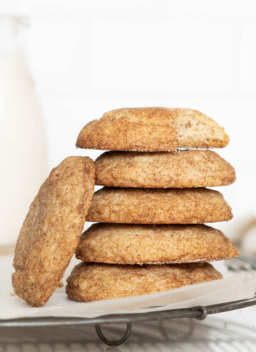Cinnamon Sugar Cookies stack on top of each other