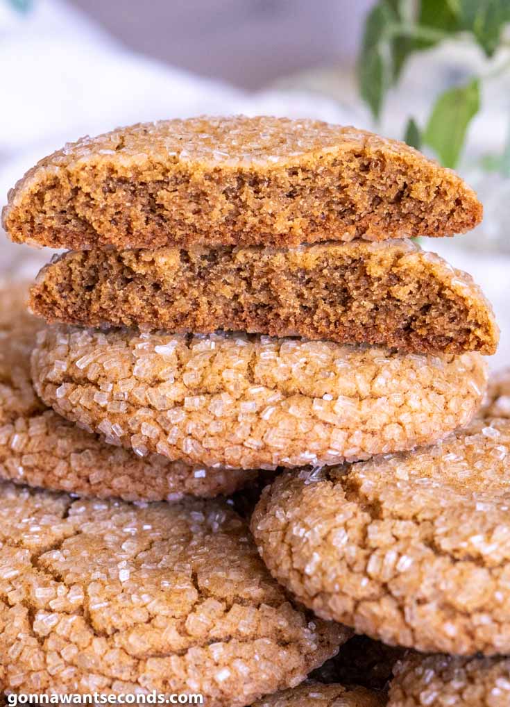 broken old fashioned molasses cookies 