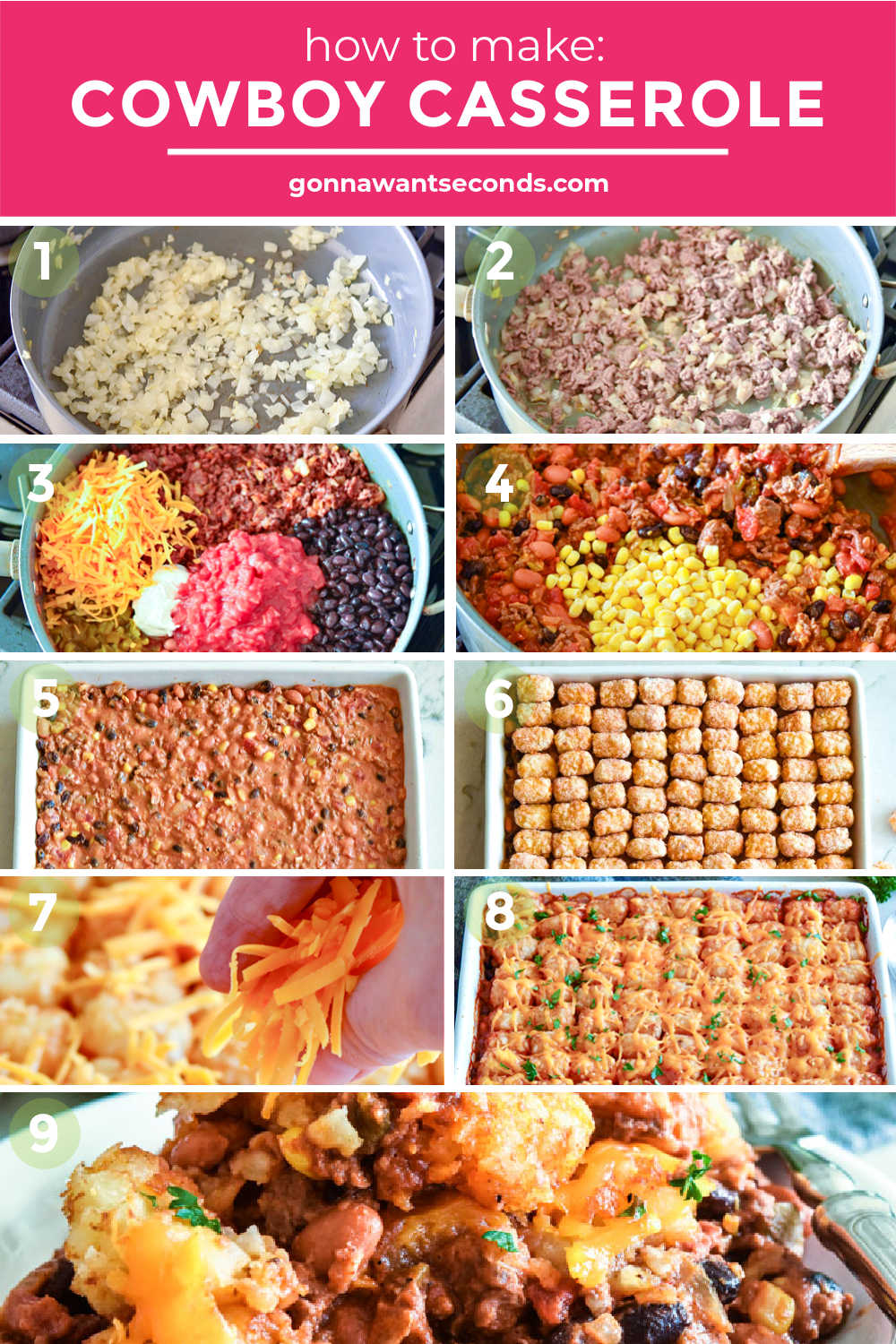 Step by step how to make cowboy casserole