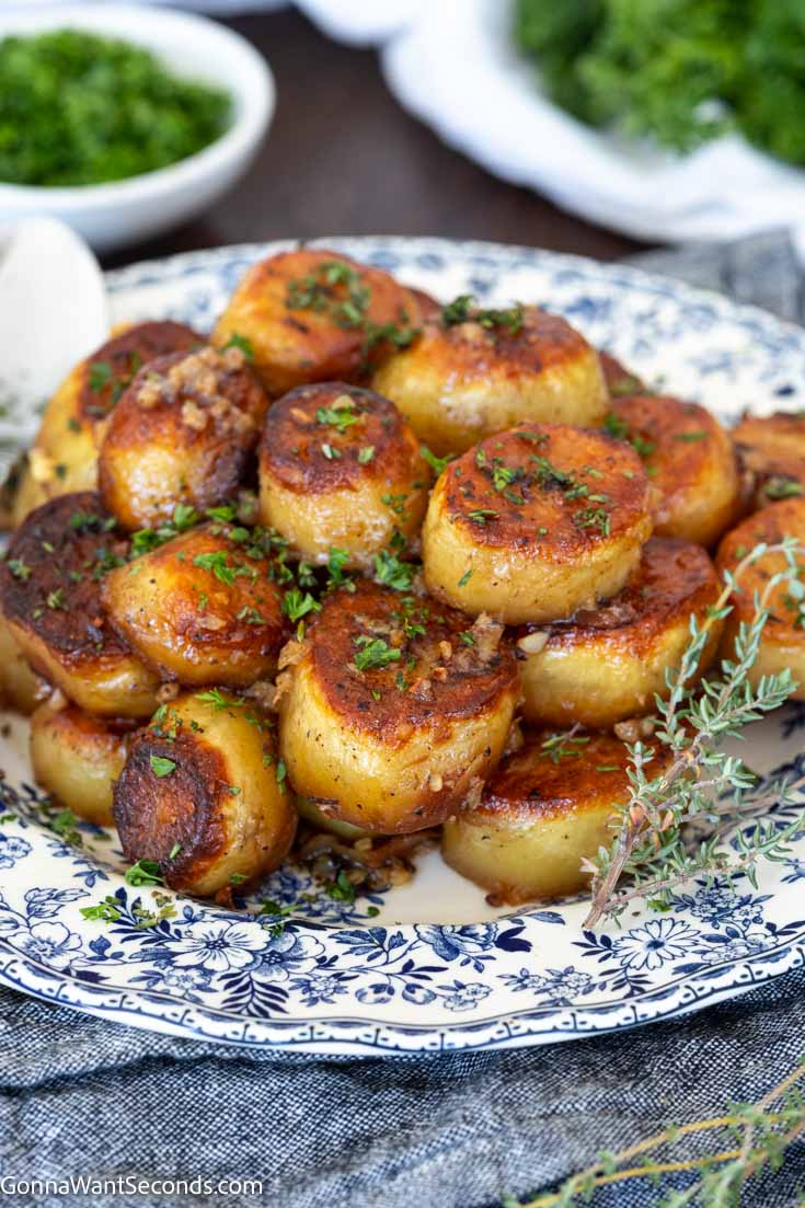 melting potatoes on a plate