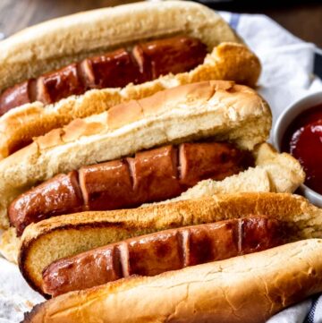 air fryer hot dogs in buns
