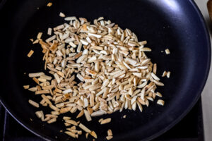 how to make million dollar dip, toast almonds