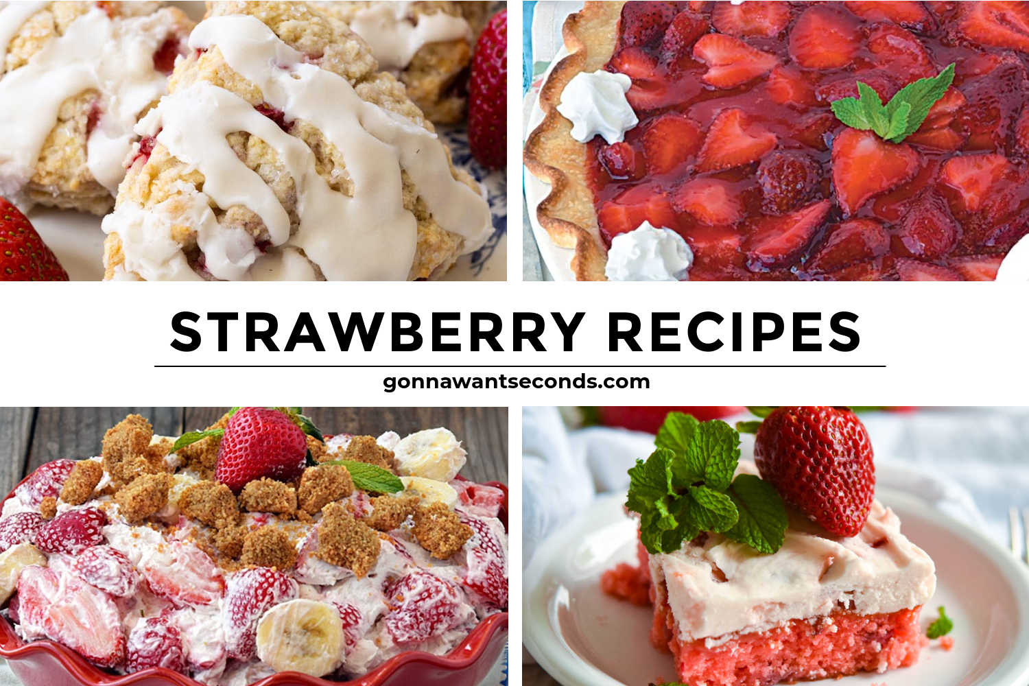 strawberry recipes montage 2