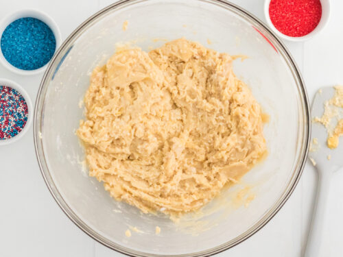 How to make fourth of july decorated cookies , mix the cookie dough ingredients