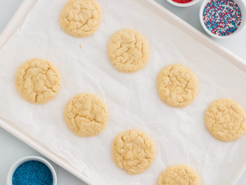 How to make fourth of july sugar cookies , bake the cookies