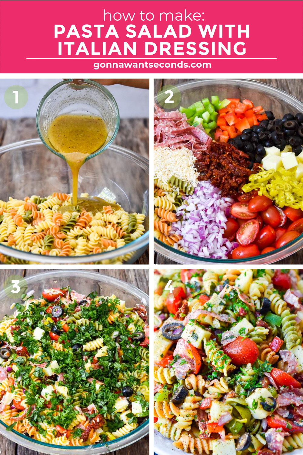 Step by step How to Make Pasta Salad With Italian Dressing