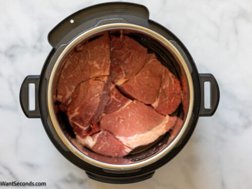 how to make mississippi roast instant pot , placing the beef in the instant pot