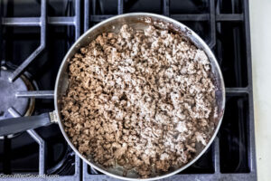 How to make Johnny Marzetti Casserole , cooking the ground beef