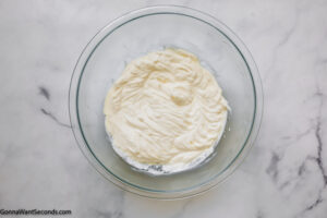 how to make mexican corn dip , mix cream cheese and mayo