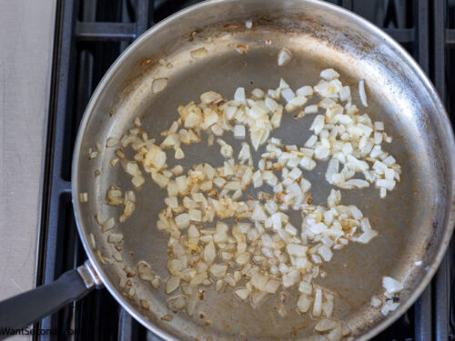 how to make crack chicken casserole , sauteing onion