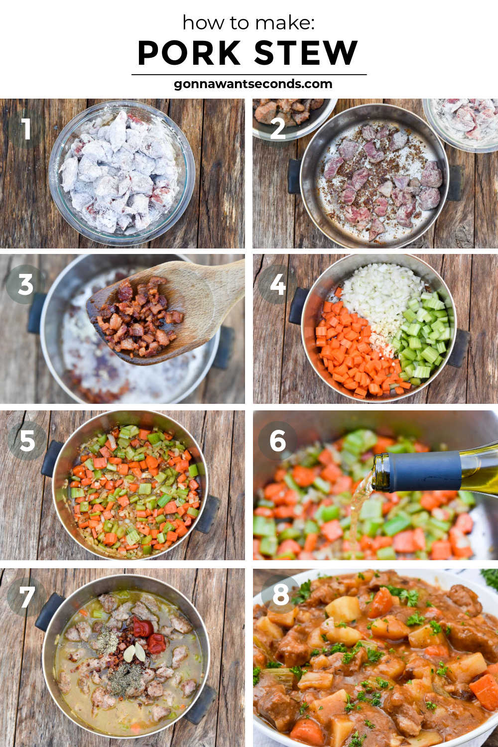 Step by step how to make pork stew