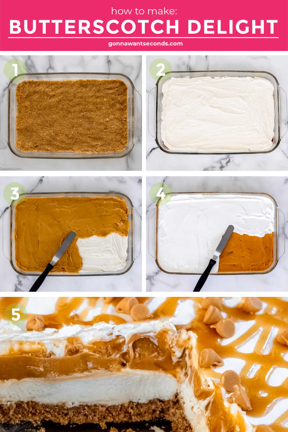 Step by step how to make butterscotch delight