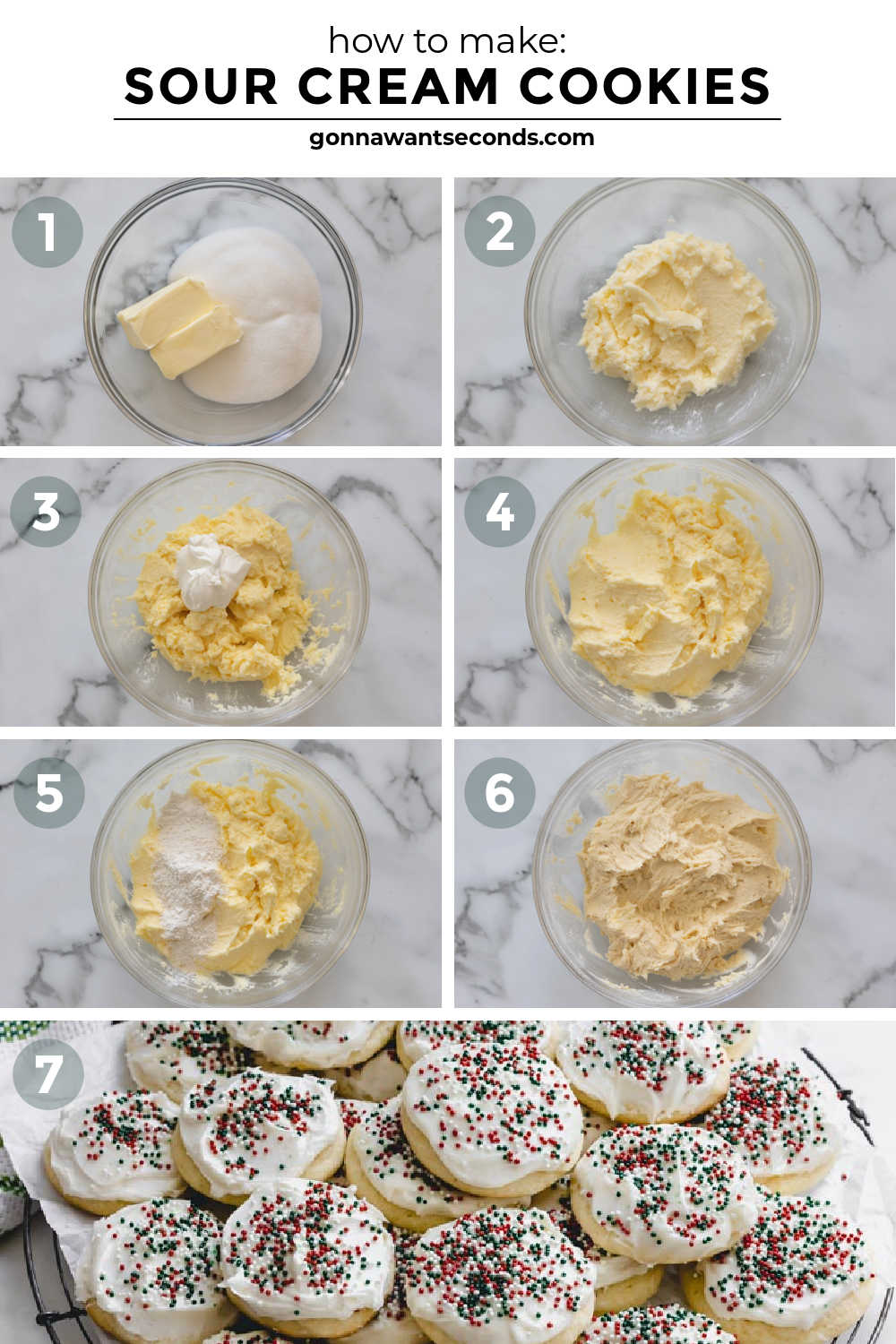 step by step how to make sour cream cookies