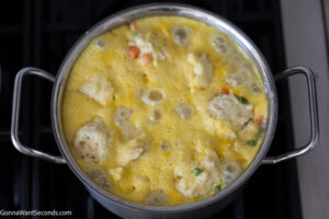 How to make Bisquick Dumplings , drop the dumpling in the soup