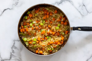 How to make black eyed pea soup, cooking the veggies