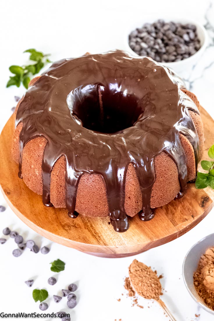moist chocolate pound cake recipe with chocolate ganache