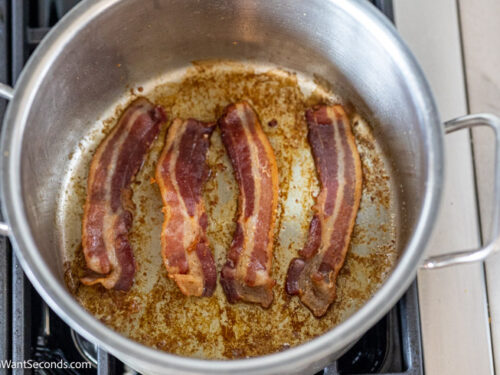 how to make crack chicken noodle soup , cooking the bacon
