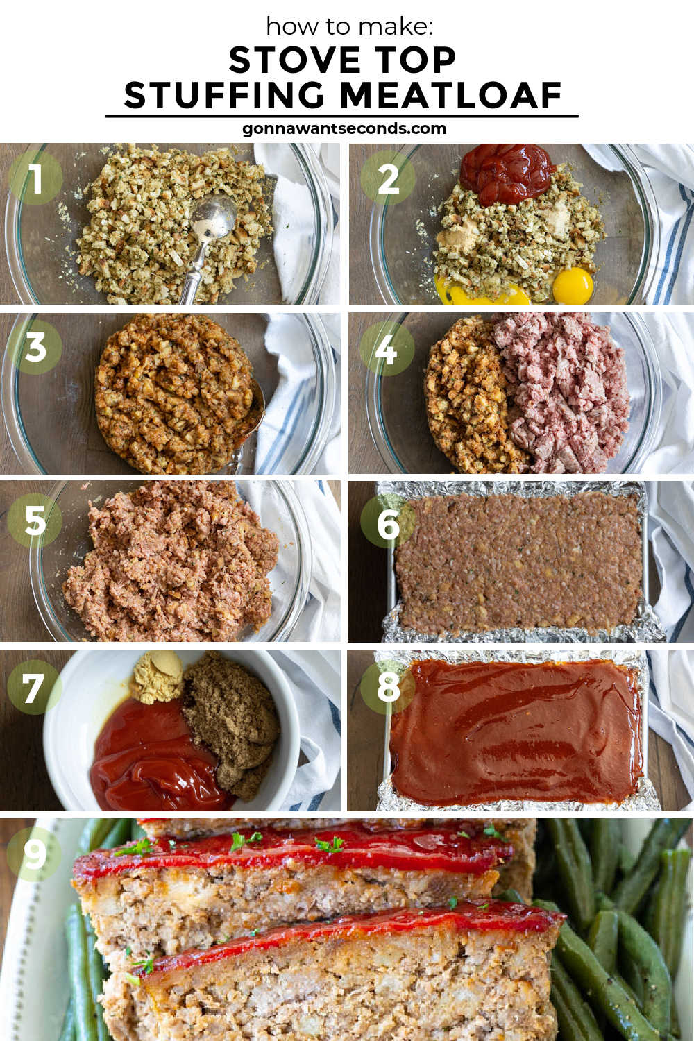 step by step how to make stove top stuffing meatloaf