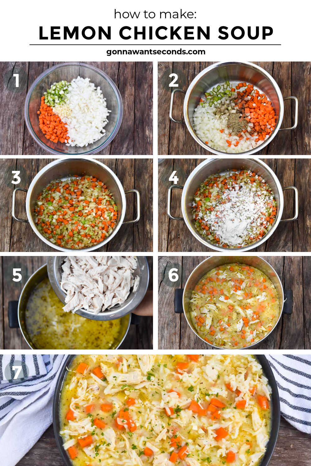 Step by step how to make lemon chicken soup