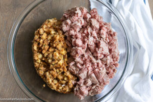 how to make stove top stuffing meatloaf with ketchup , add ground beef