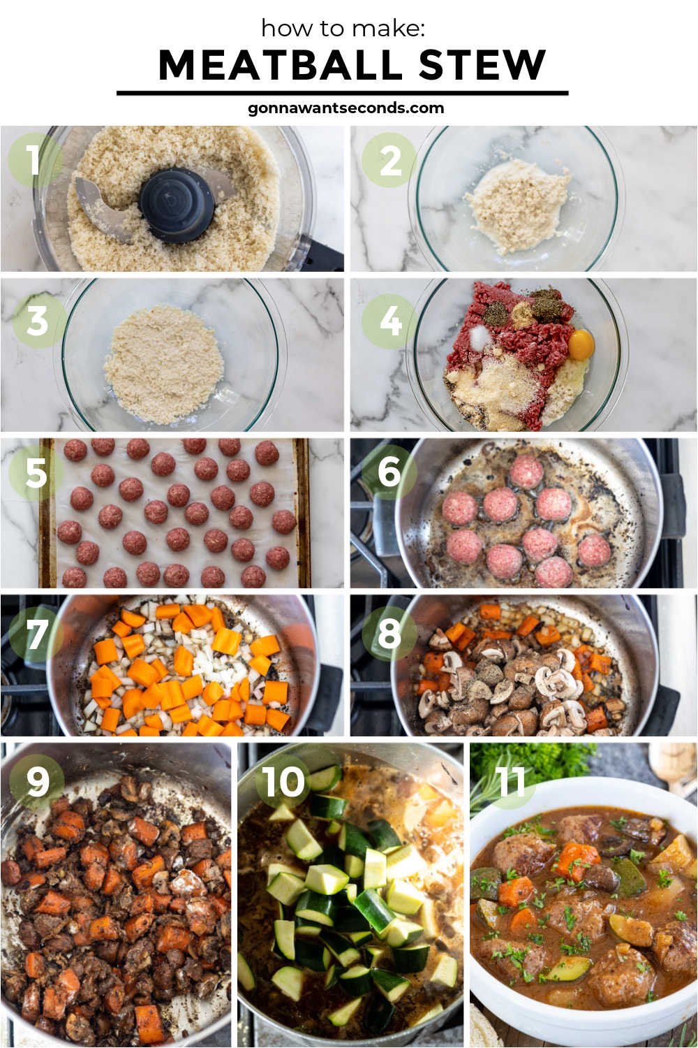 step by step how to make meatball stew