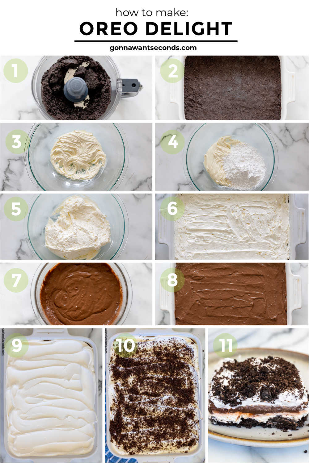 step by step how to oreo delight