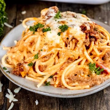 tiktok spaghetti on a plate