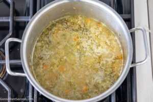 how to make chicken and dumplings bisquick step 3, add broth and seasonings