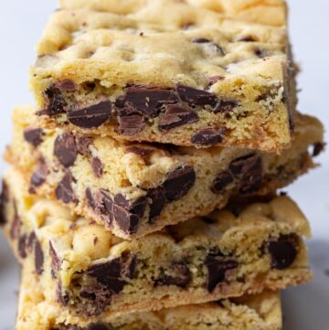 cake mix cookie bars stack on top of each other