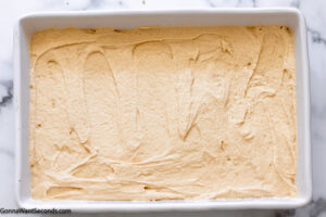 Step 2 how to make no bake peanut butter lasagna, spread the peanut butter layer