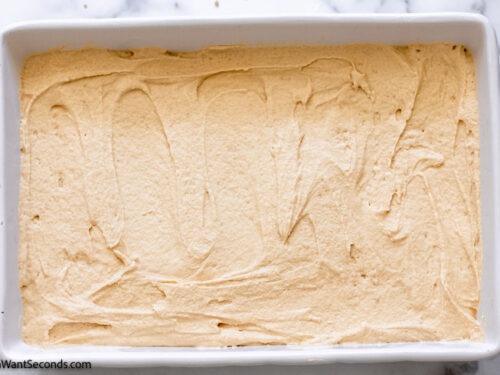 Step 2 how to make no bake peanut butter lasagna, spread the peanut butter layer
