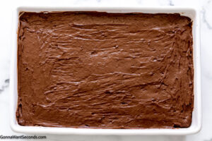 Step 3 how to make peanut butter crunch lasagna recipe, spread the chocolate layer